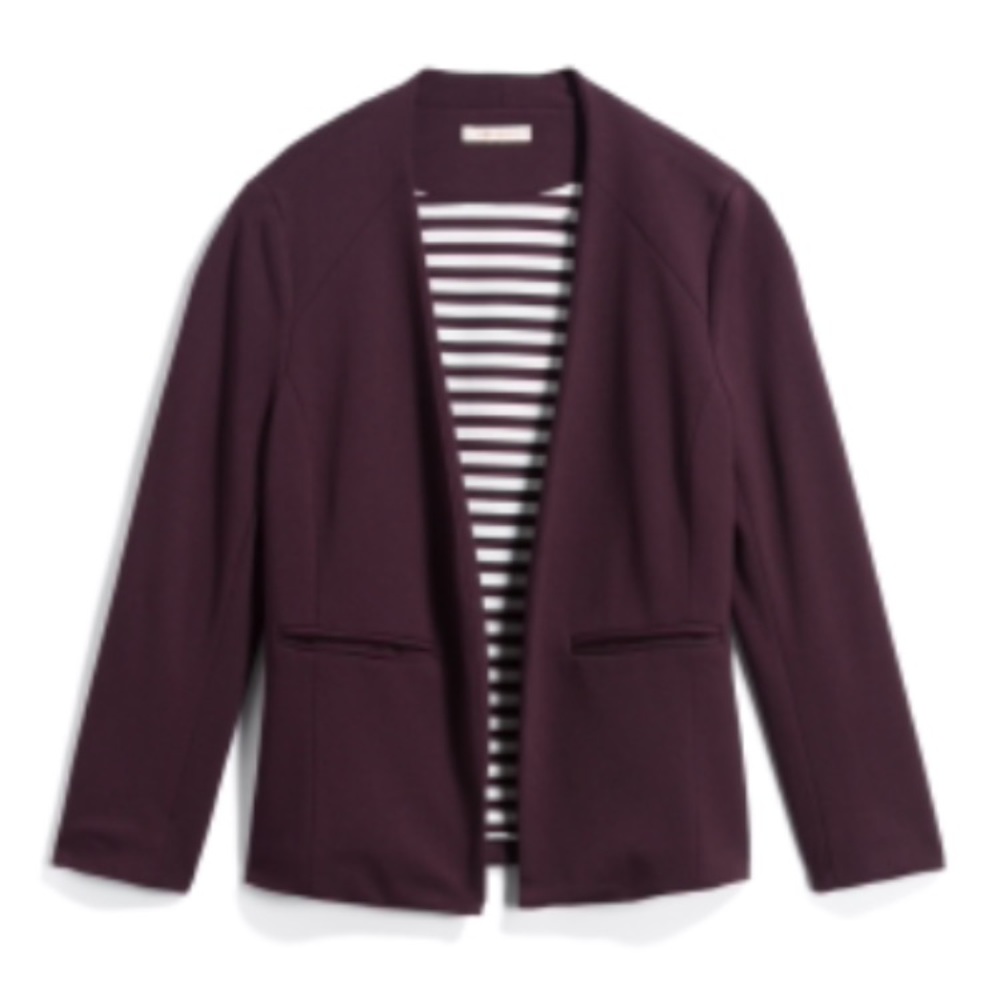 Skies are Blue Amande Collarless Blazer